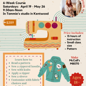 Sewing Knits:  April 19-May 24